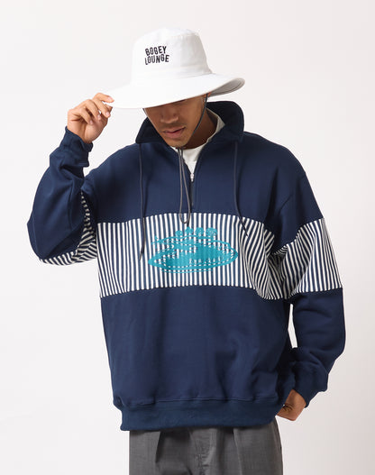 裏毛ハーフZIPトレーナー