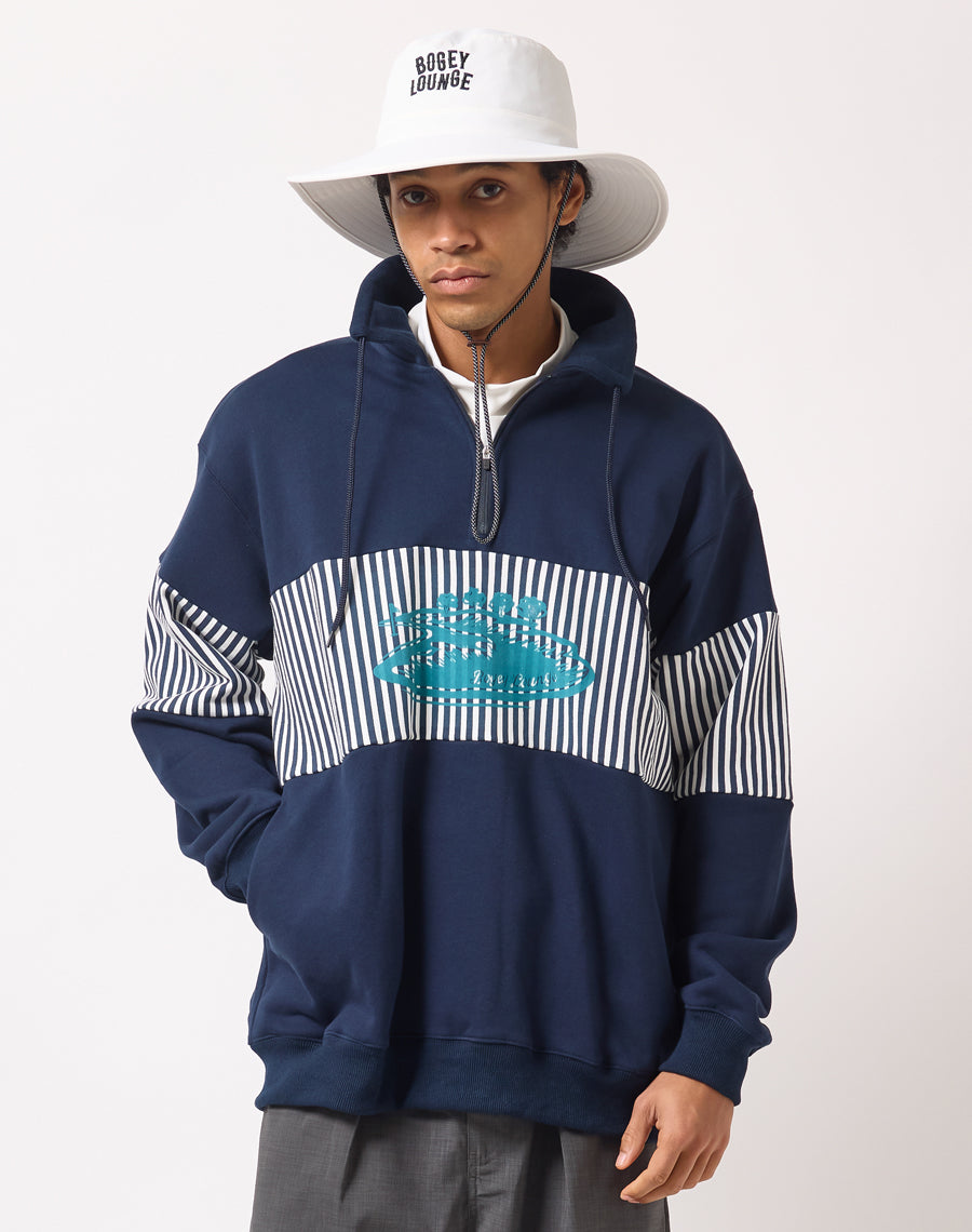 裏毛ハーフZIPトレーナー