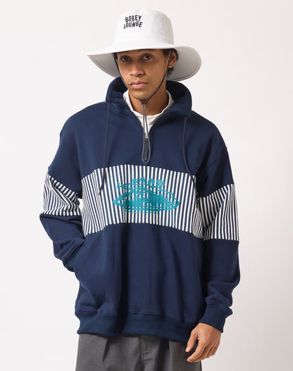 裏毛ハーフZIPトレーナー