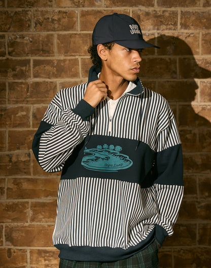 裏毛ハーフZIPトレーナー