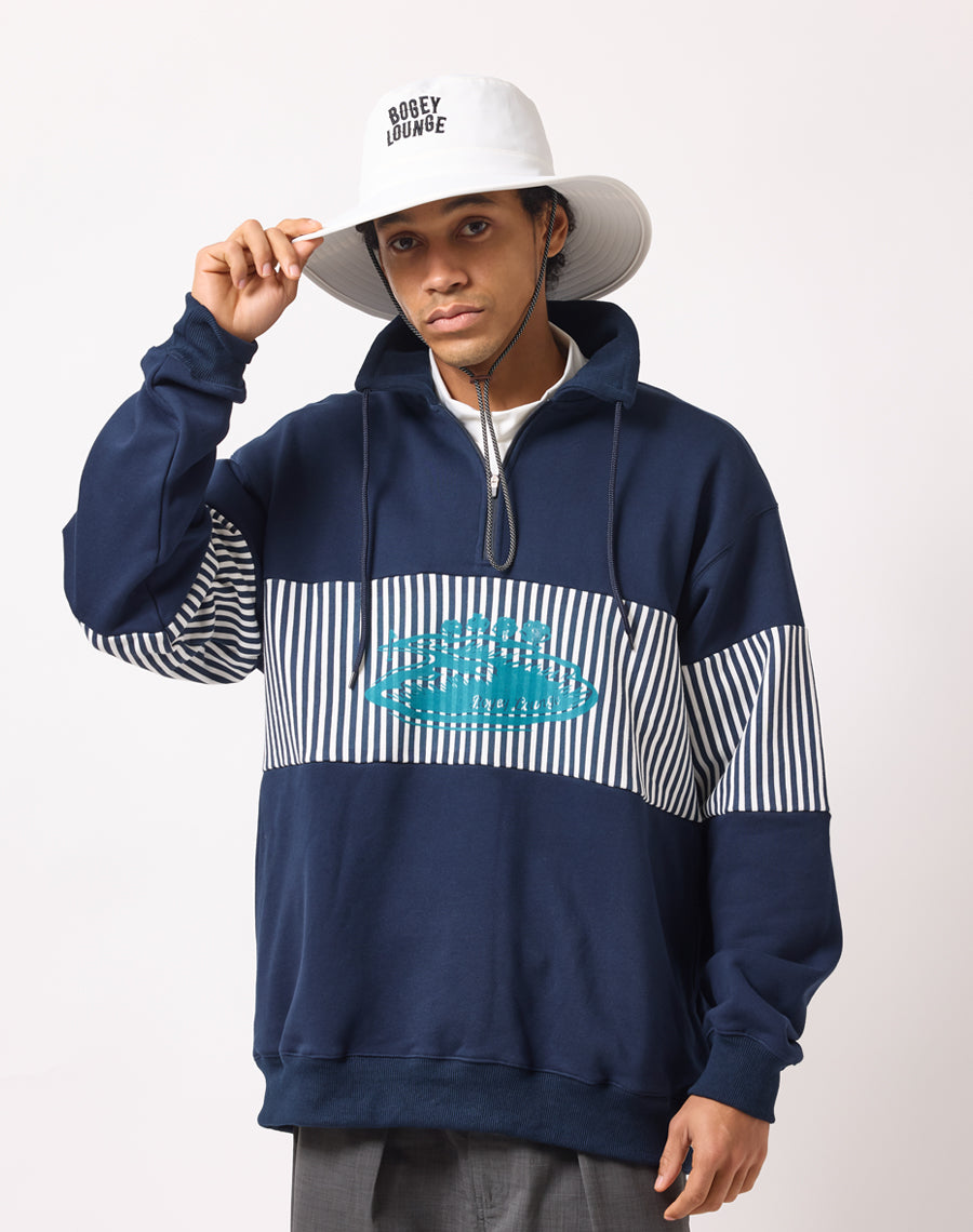 裏毛ハーフZIPトレーナー