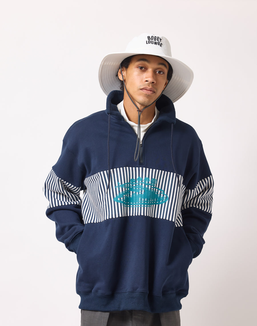 裏毛ハーフZIPトレーナー