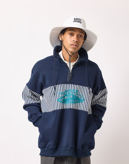 裏毛ハーフZIPトレーナー