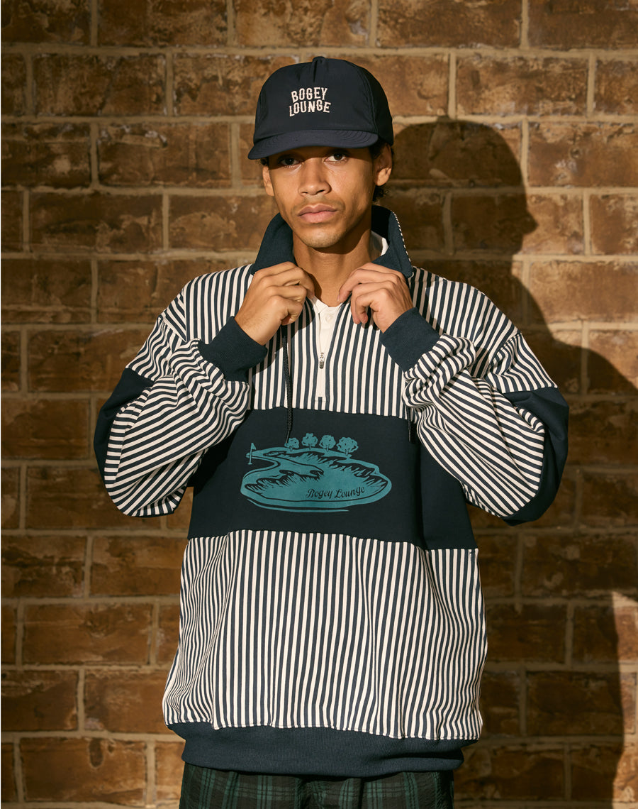 裏毛ハーフZIPトレーナー