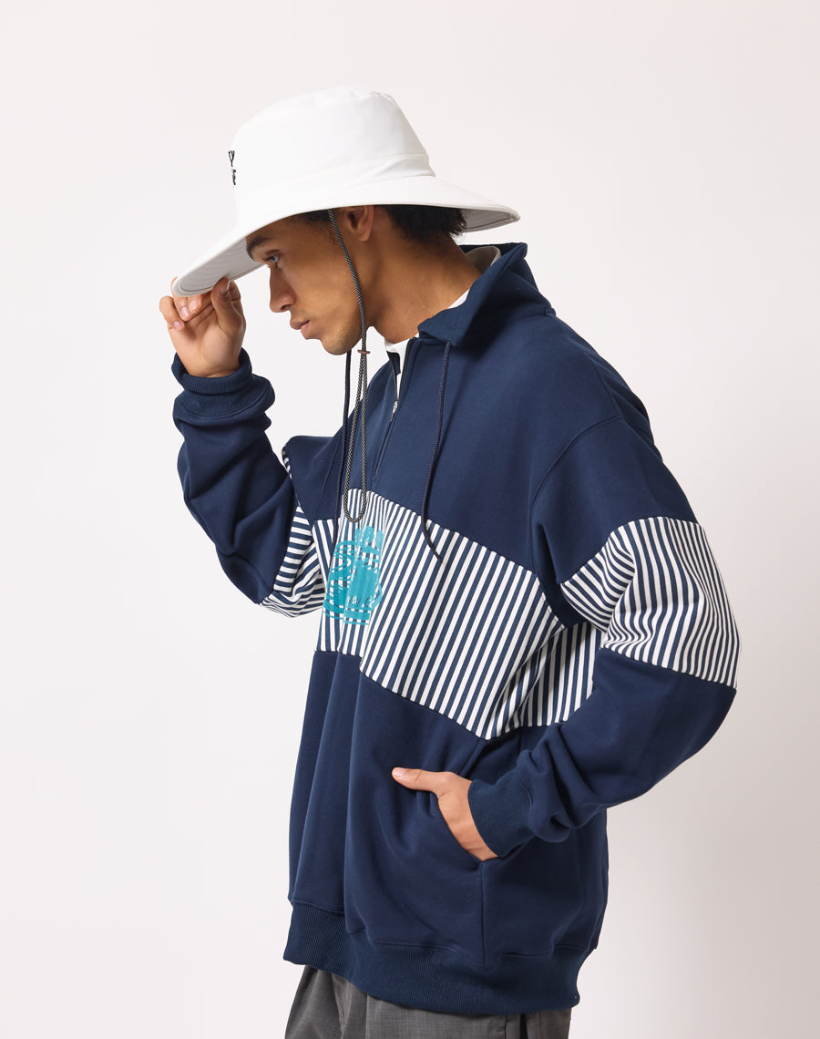 裏毛ハーフZIPトレーナー