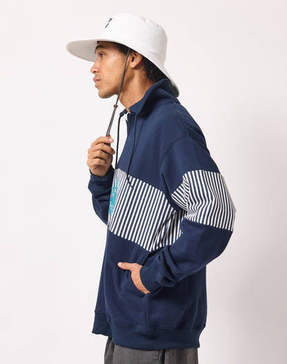 裏毛ハーフZIPトレーナー