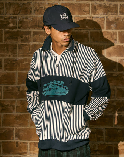 裏毛ハーフZIPトレーナー