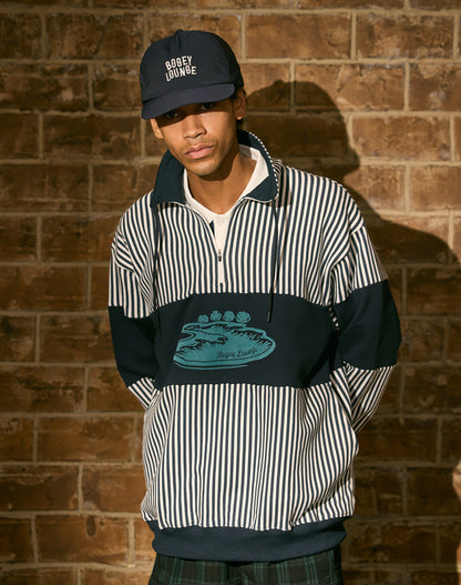 裏毛ハーフZIPトレーナー