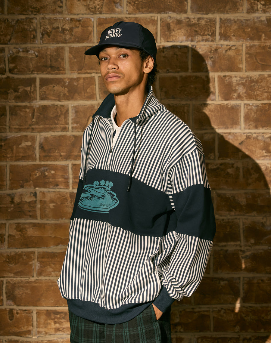 裏毛ハーフZIPトレーナー