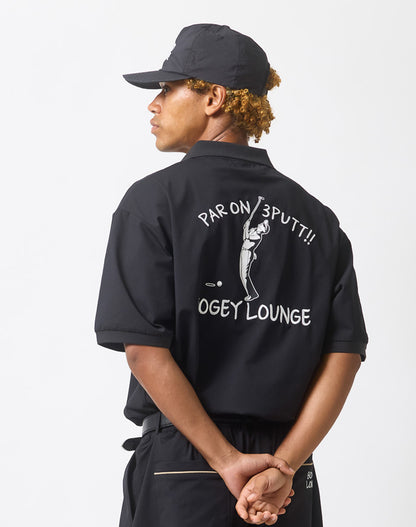 メッシュ半袖ボーリングシャツ