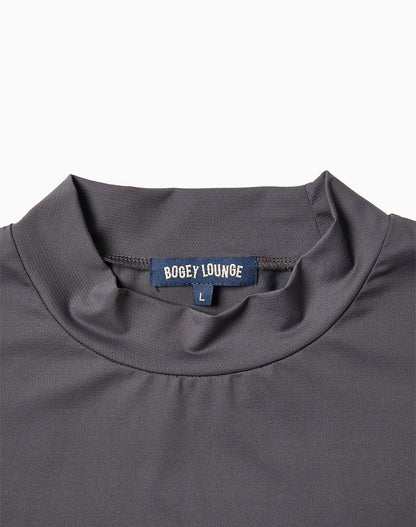 ナイロンメッシュモックネック半袖Tシャツ