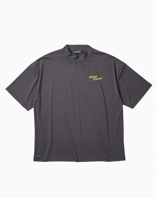 ナイロンメッシュモックネック半袖Tシャツ