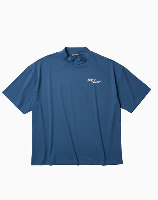 ナイロンメッシュモックネック半袖Tシャツ