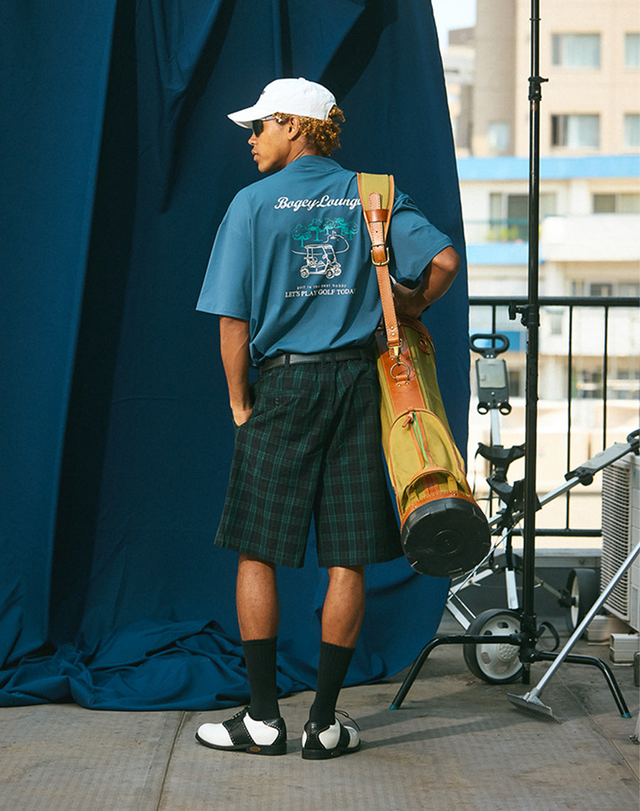 ナイロンメッシュモックネック半袖Tシャツ