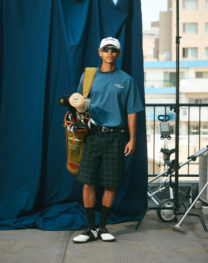 ナイロンメッシュモックネック半袖Tシャツ