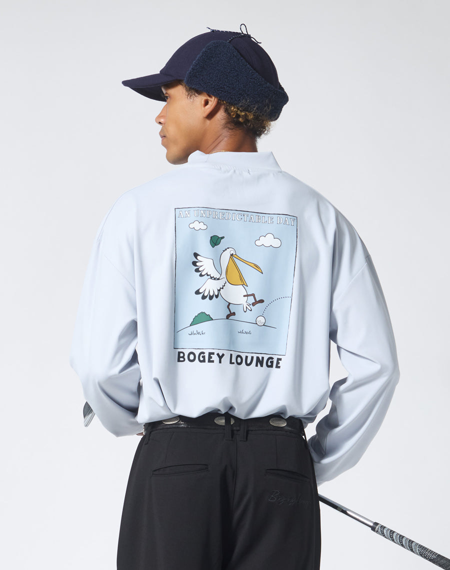 モックネック長袖トップス