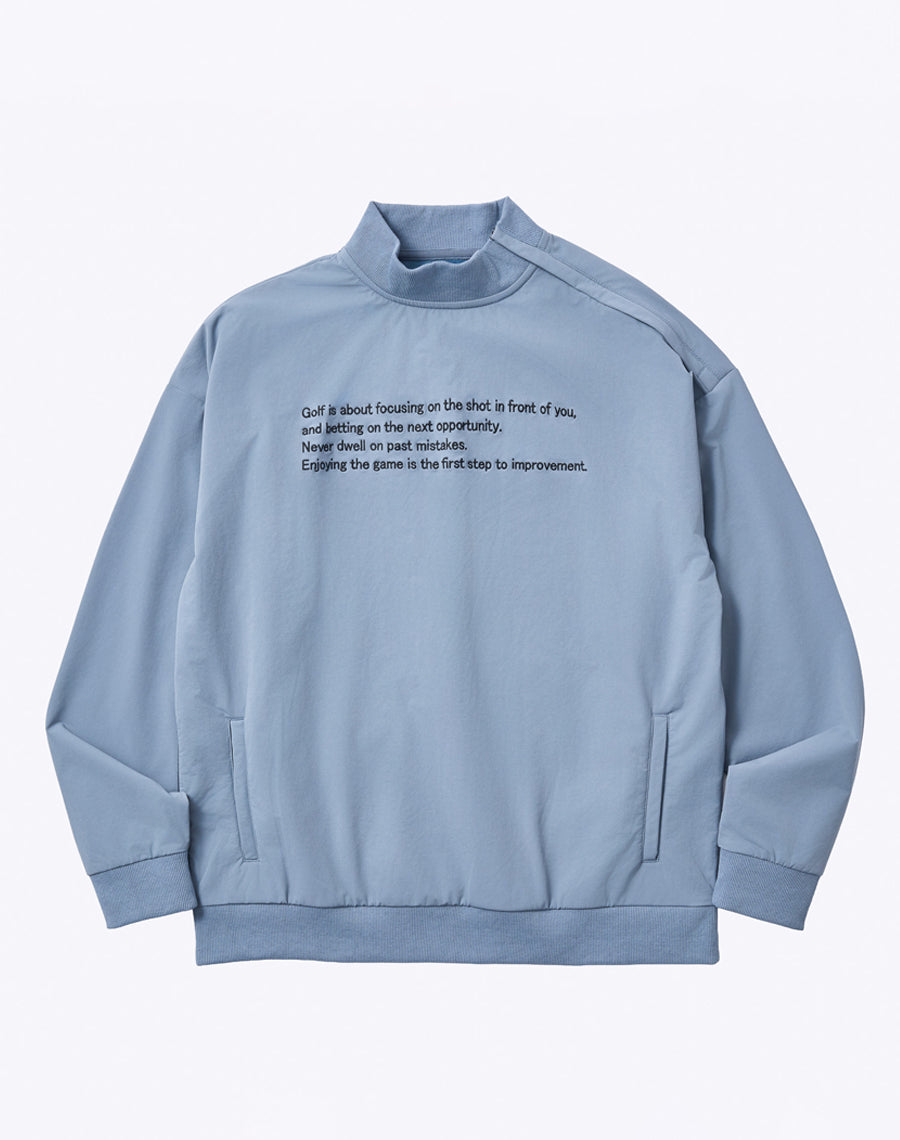 モックネックプルオーバー BLUE