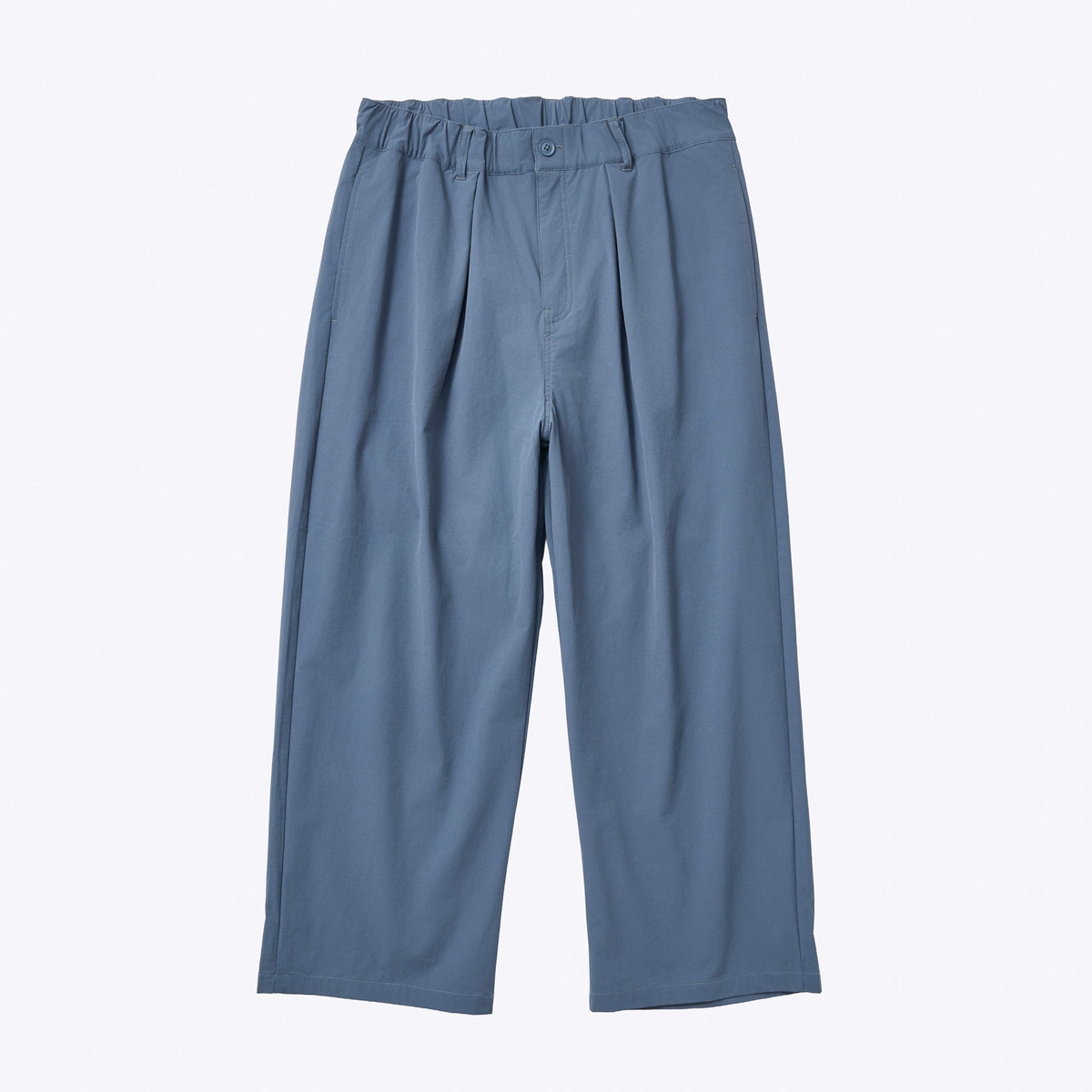 裏付きタックパンツ ブルーグレイ